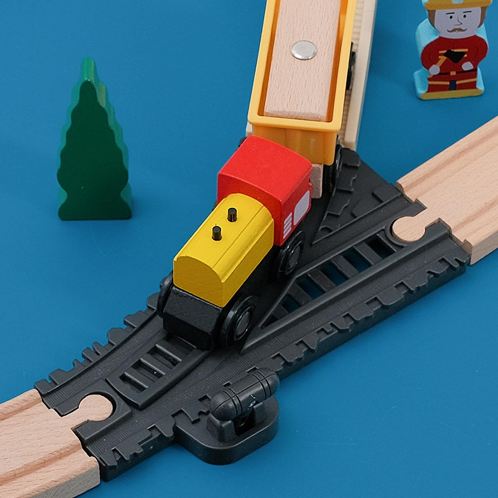 Holzeisenbahn-Set, Elektrisches Eisenbahngleis-Spielset, Kleinkindspielzeug, Interaktives Pädagogisches Kleinkind-Eisenbahn-Set-Spielzeug, Holzspielzeug für und Mädchen