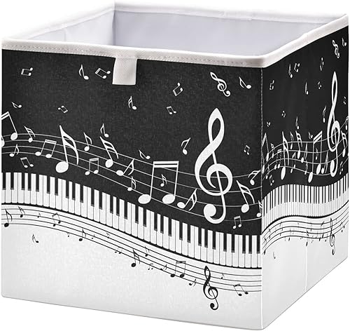 Miniatura 8 de I Love Paris - Cubos de almacenamiento plegables de tela de 11 pulgadas, organizador de estantes, cajas de almacenamiento plegables decorativas para