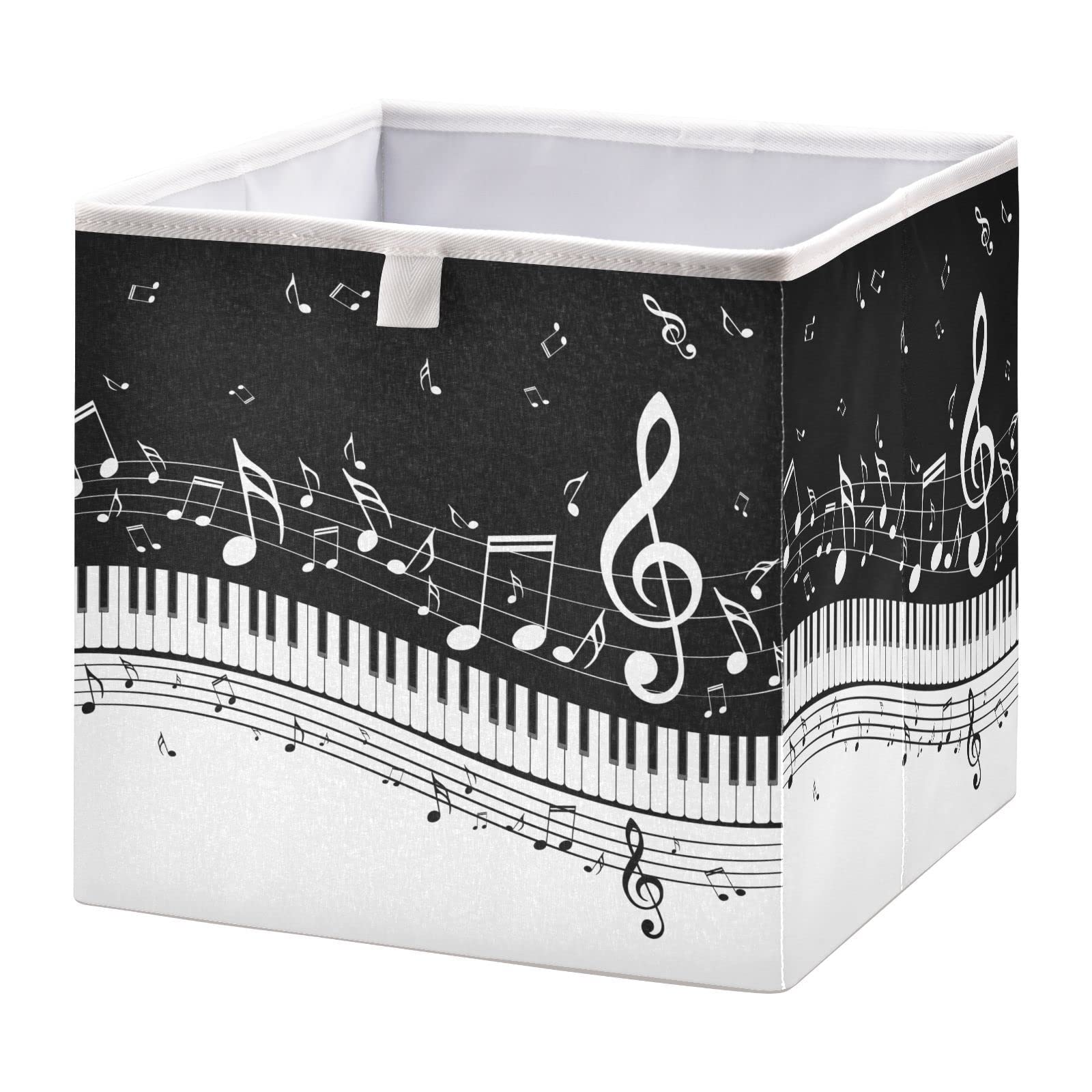 CaTaKu Klavier-Musiknoten-Aufbewahrungskörbe, 27,9 cm, Polyester-Stoff, Schwarz Küche, Haushalt & Wohnen