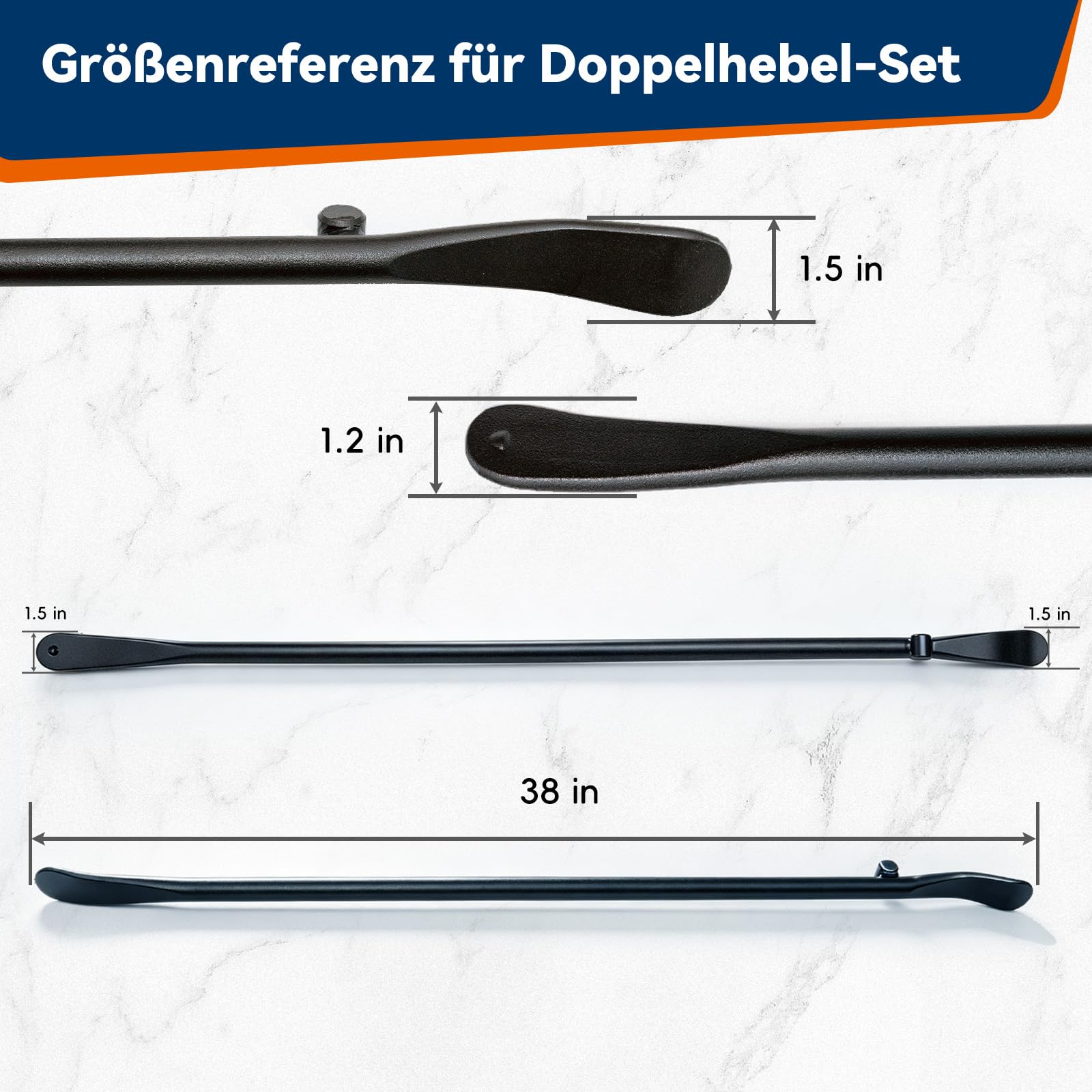 Reifenmontage- und Demontageeisen, Reifenwechsel-Werkzeug für schlauchlose Reifen, Ersatz für manuelle Reifenmontierer, Reifenleiste für Auto/RVs/Pickups/LKW-Wartung (97, cm)