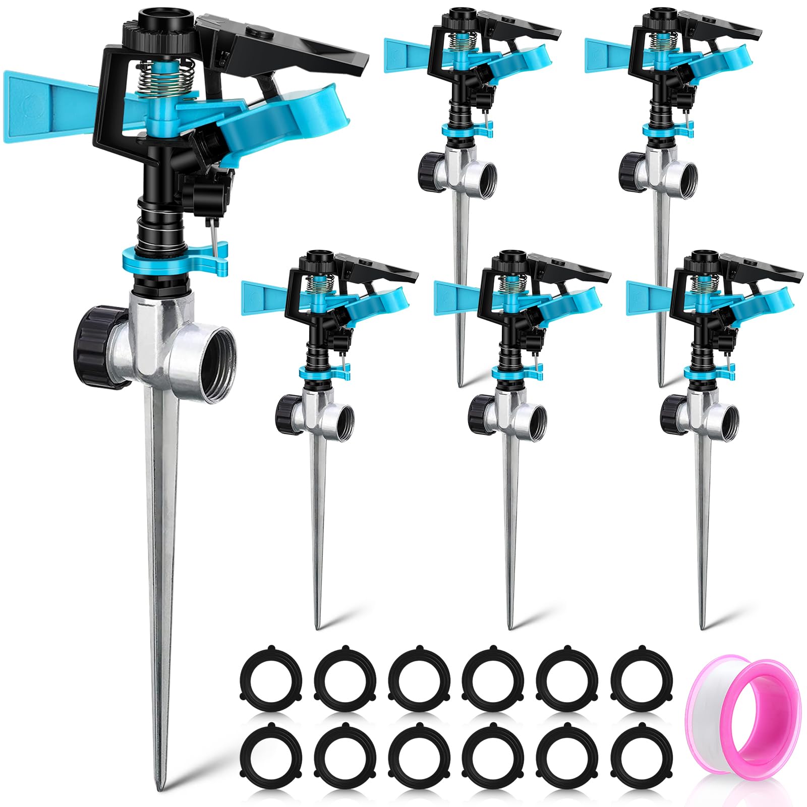 Arroseur automatique rotatif 360° pour pelouse et jardin - Pack de 6