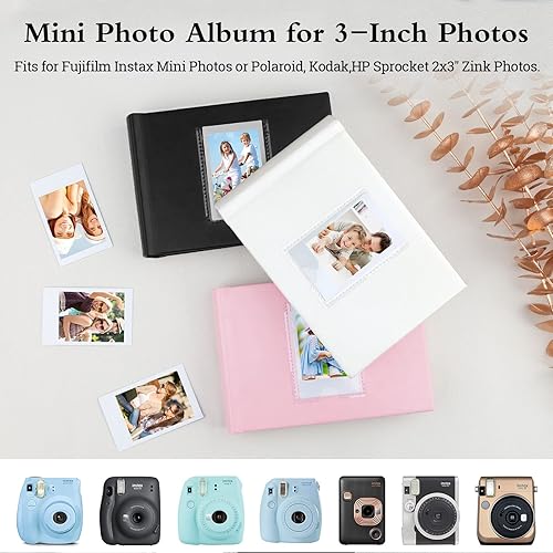 Miniatura 2 de Álbum de fotos hecho a mano con espacio de escritura para cámara Fujifilm Instax Mini, álbum de fotos de 2 x 3 pulgadas, álbum de fotos Polaroid