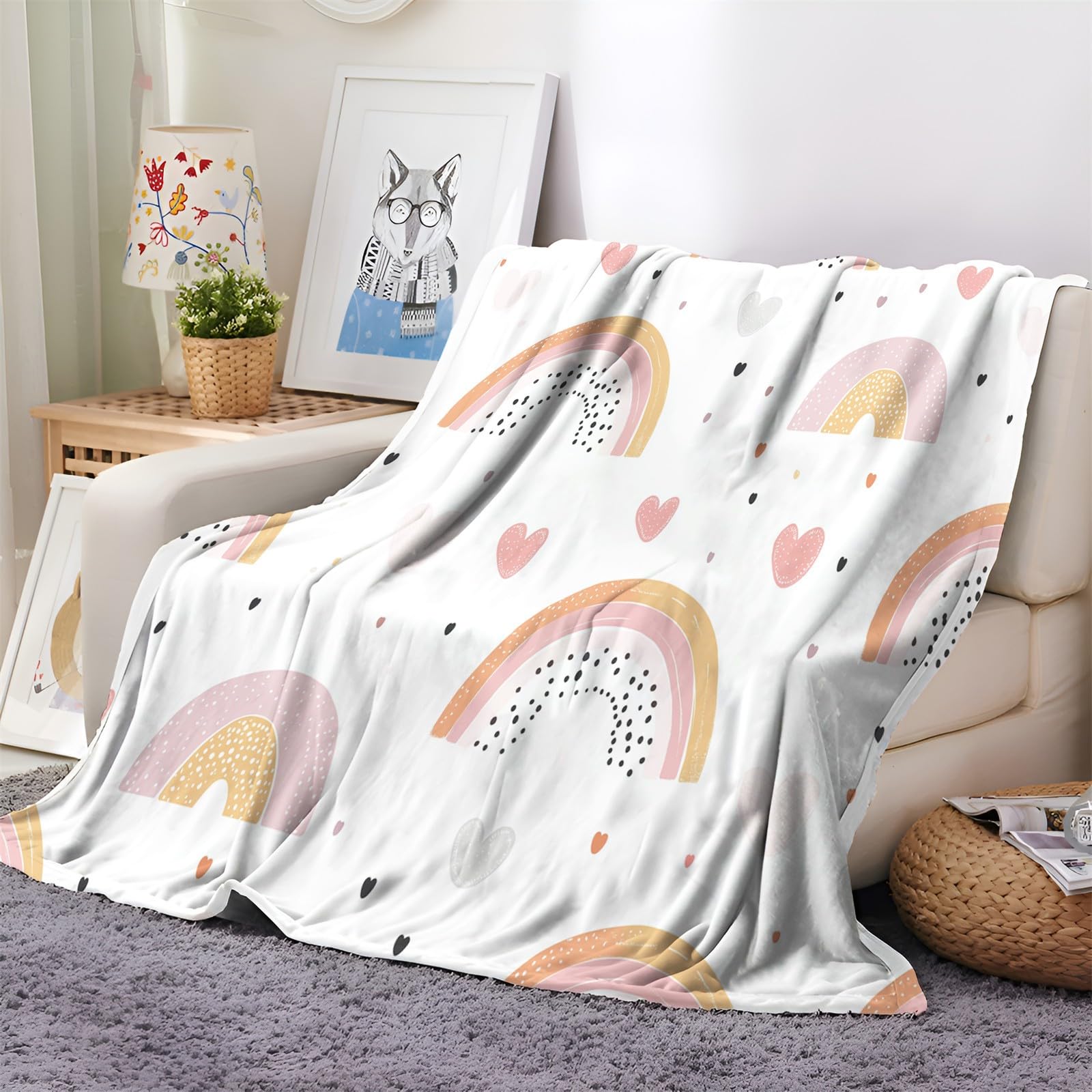 Plaid polaire super chaude contre le froid hivernal au salon
