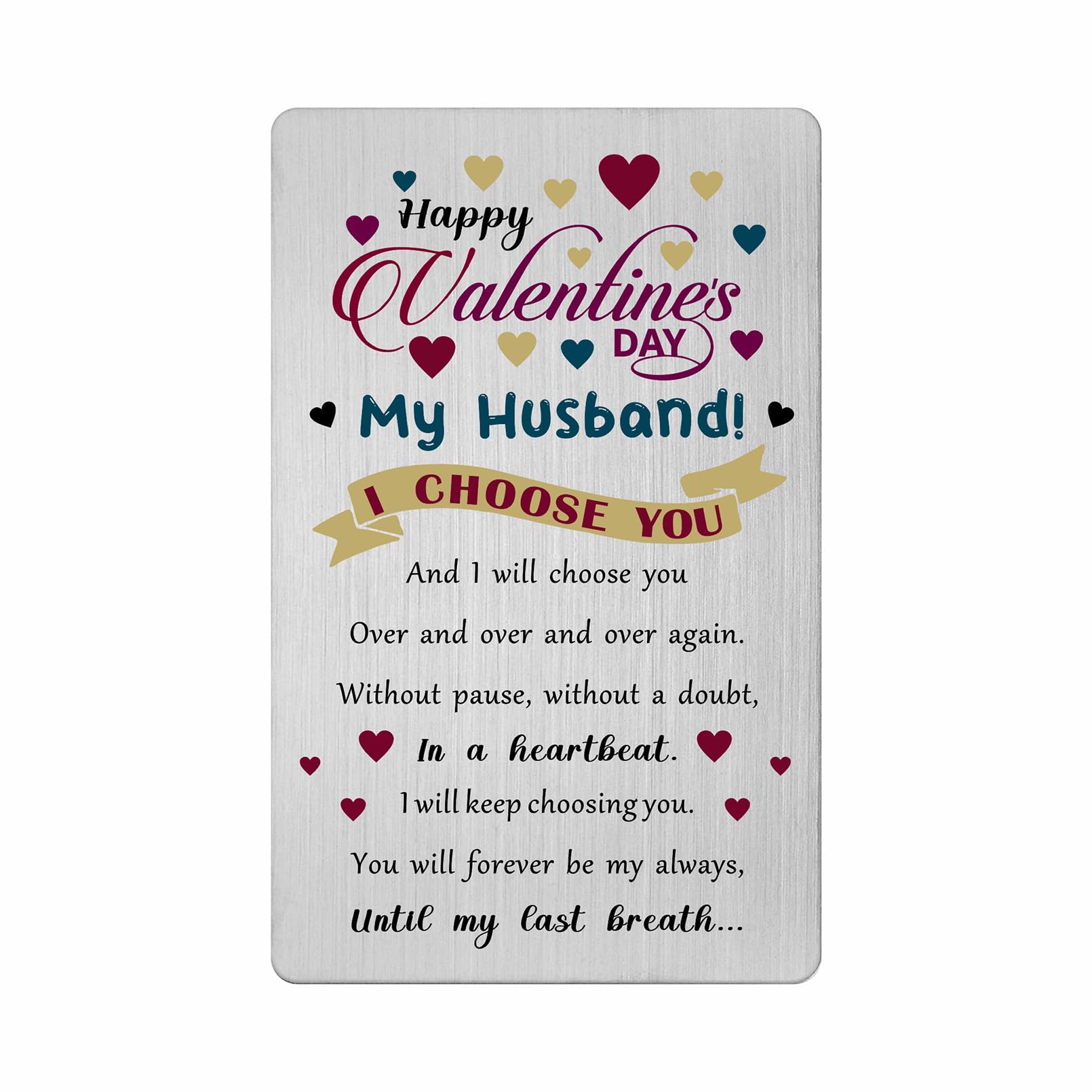 FALOGI Husband Valentines Card, Valentines Gifts for Husband - I Choose You - To My Man On ValentinesDay โ image 1