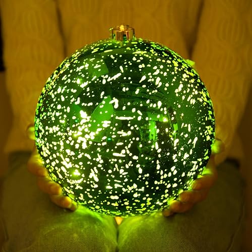 Miniatura 4 de XmasExp 6in Large Christmas Ornaments Christmas Ball Ornaments Giant Tree Decoration Shatterproof Decorative Hanging Balls for Holiday Party Verde