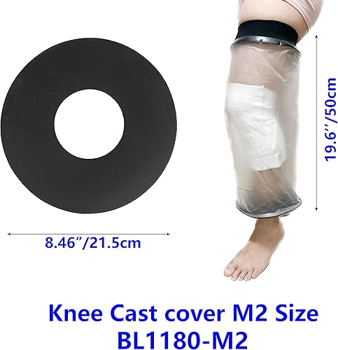 Miniatura 2 de Cubierta de rodilla para ducha, protector de ducha de rodilla después de la cirugía, cubierta impermeable de yeso y herida para reemplazo de rodilla