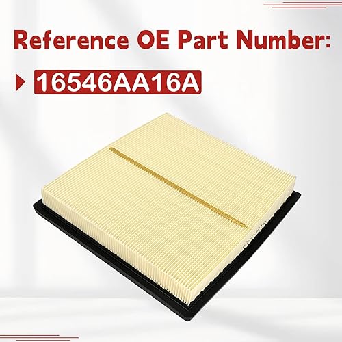 Miniatura 2 de Filtro de aire de motor de repuesto 16546AA16A compatible con Subaru Impreza Crosstrek Ascent Forester Outback Legacy Wrx 2017-2024