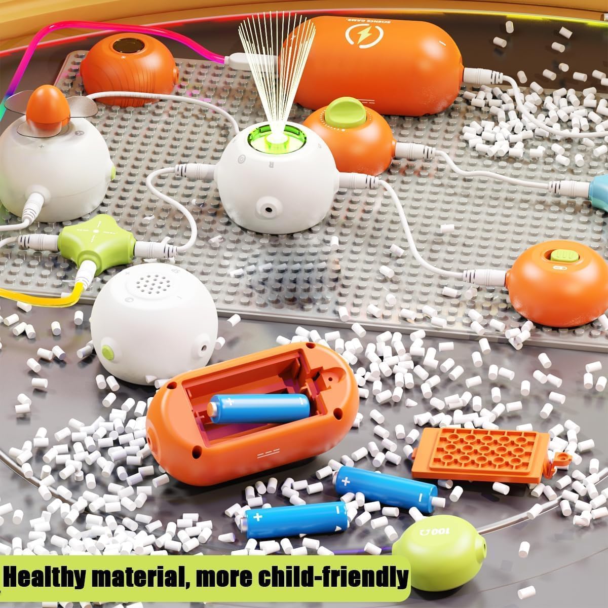 Modulo di sperimentazione per circuiti fisici, puzzle combinatorio fai da te per bambini, kit di scoperta elettronica, adatto per comuni basette elettroniche, dai 3 anni in su