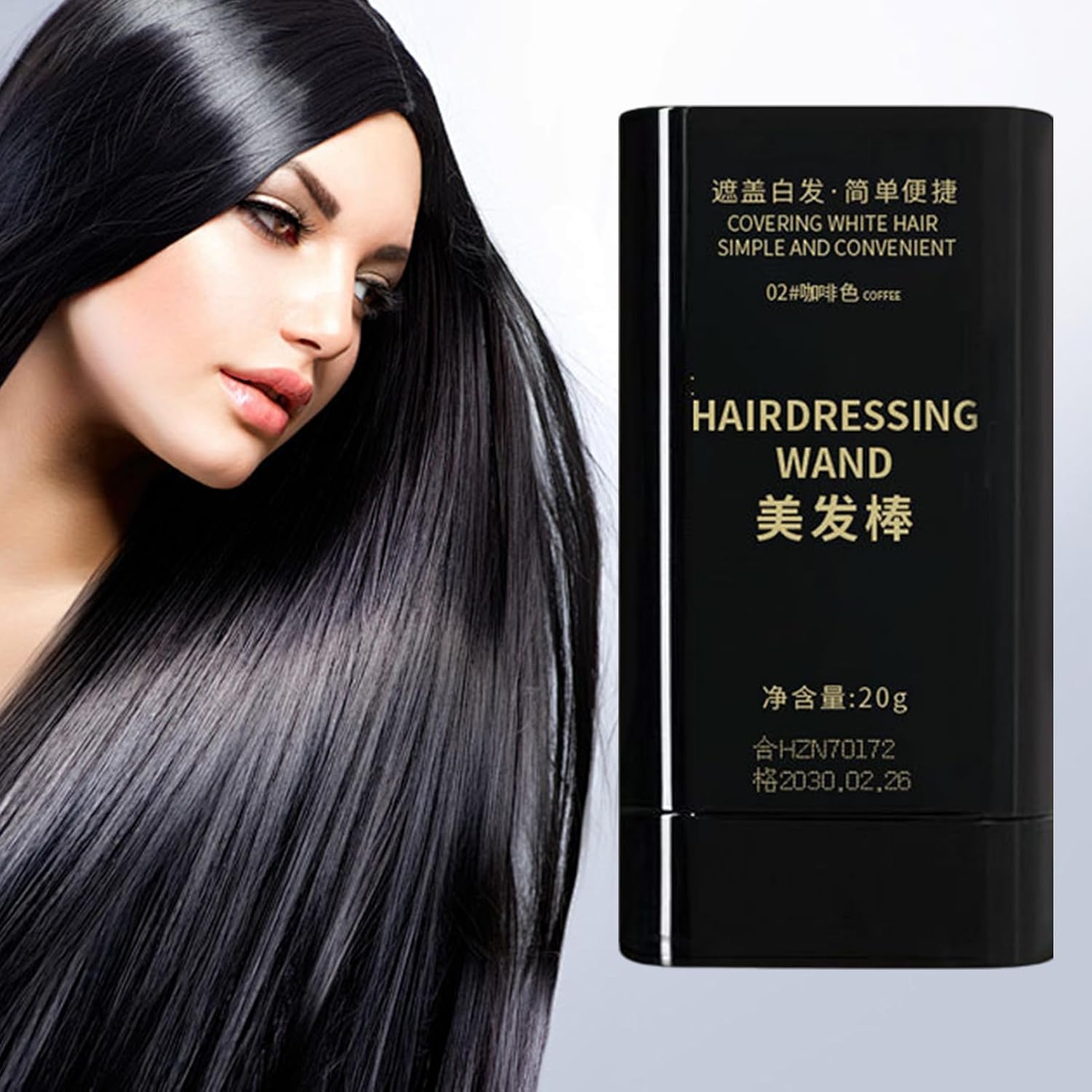 9UP® 1Pc Hair Color Stick for White Hair Coverage | Natural Black Hairdressing Wand | Waterproof and Sweat-Proof Hair Dye Comb for Gray Hair Coverage (20 Gram)-picture-20