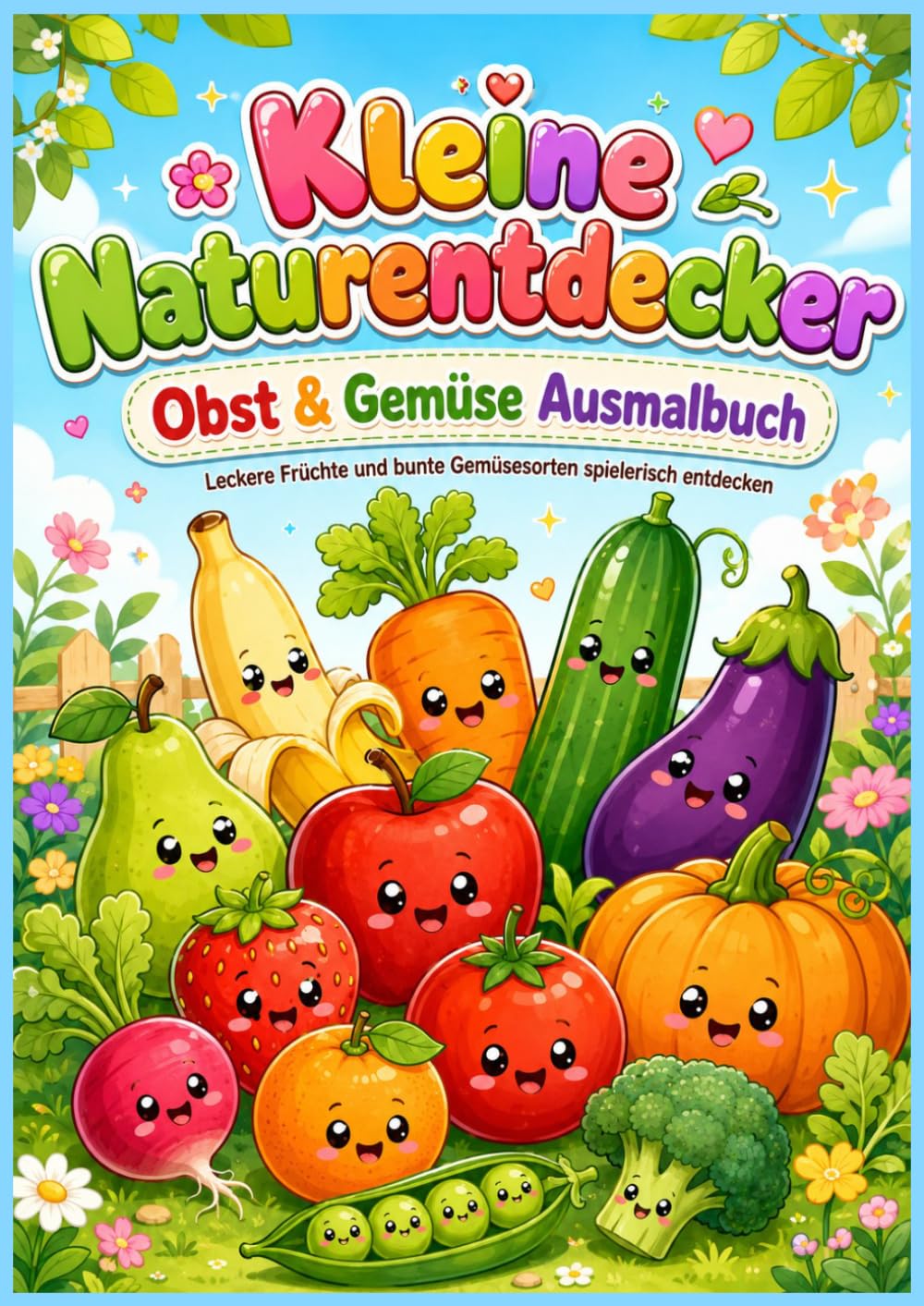 Kleine Naturentdecker: Obst & Gemüse Ausmalbuch: Leckere Früchte und bunte Gemüsesorten spielerisch entdecken