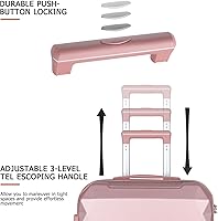 Vista 5 de PINPON Conjuntos de equipaje P518 A558 A38, Oro rosado, Conjuntos de equipaje