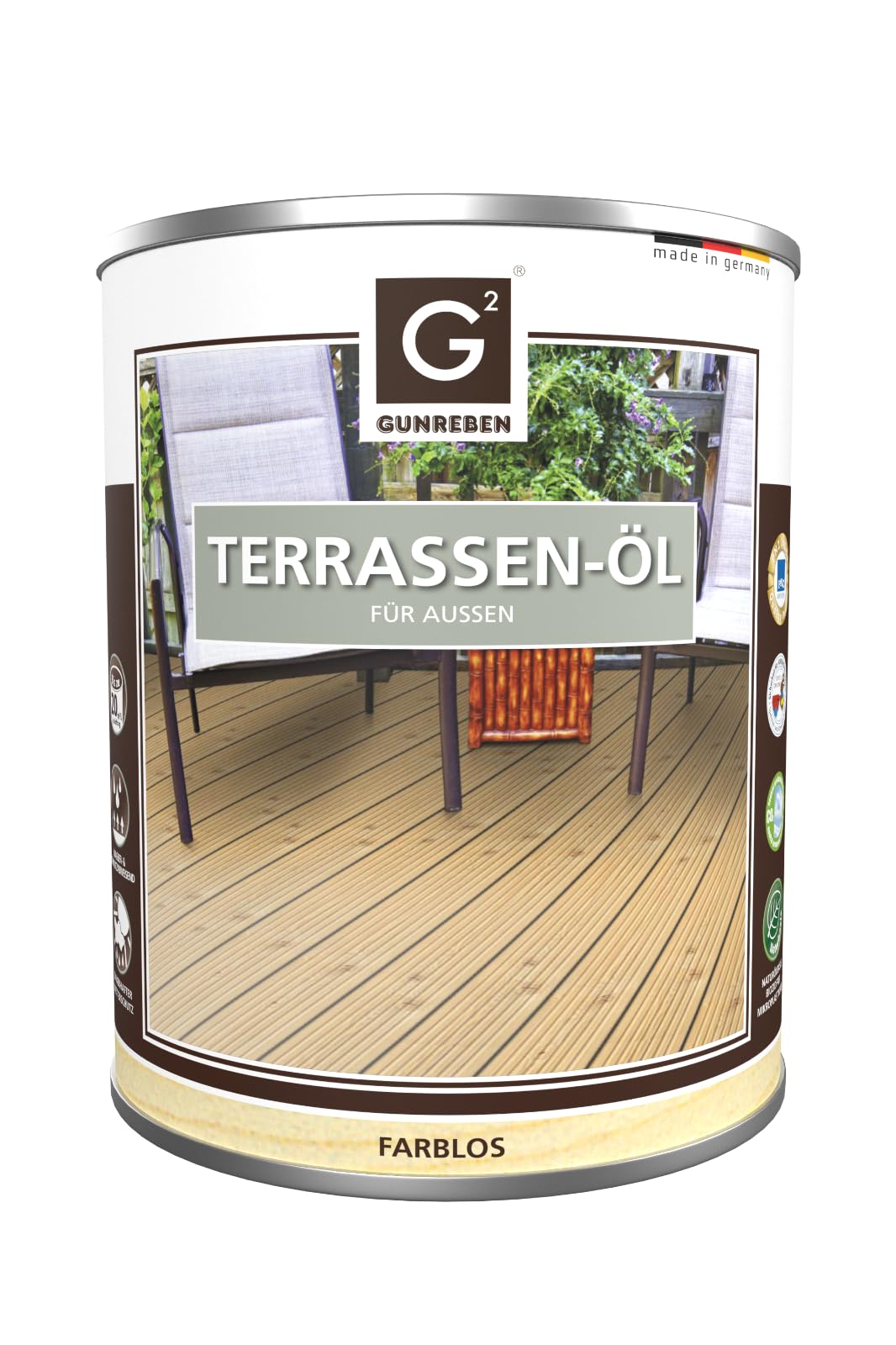 G2 Terrassen-Öl - Gebinde: 2,5 L - farblos