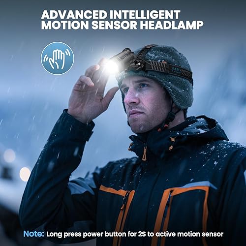 Miniatura 5 de YNYS Linterna frontal recargable con 4 colores (blancoamarilloazulUV), 990000 lúmenes, faros superbrillantes con sensor de movimiento, ajustable a