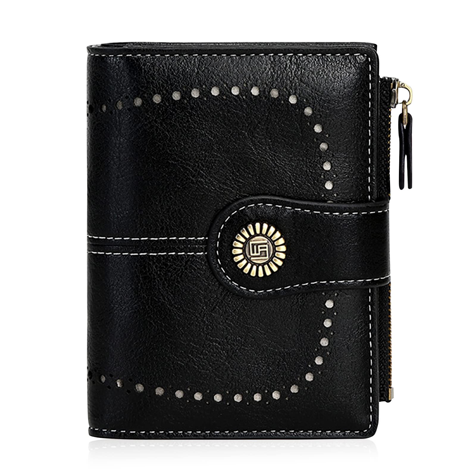 HUA ANGEL Donna Lunga Clutch Portafoglio Grande Capacità Cerniera Portamonete Borsa per Cellulare Pelle PU Pochette da Polso con Multiple Slot per Schede Carte di Credito Contanti Fatture