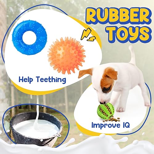 Miniatura 5 de PatsFran Juguetes para cachorros para el aburrimiento, paquete de 9 juguetes interactivos para perros pequeños, juguetes masticables para cachorros