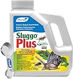 Monterey Sluggo Plus Bundled with Measuring Spoon - Snail & Slug Killer, Plus Controls Other Insects, OMRI Listed for Organic Gardening - 2.5 lb jug