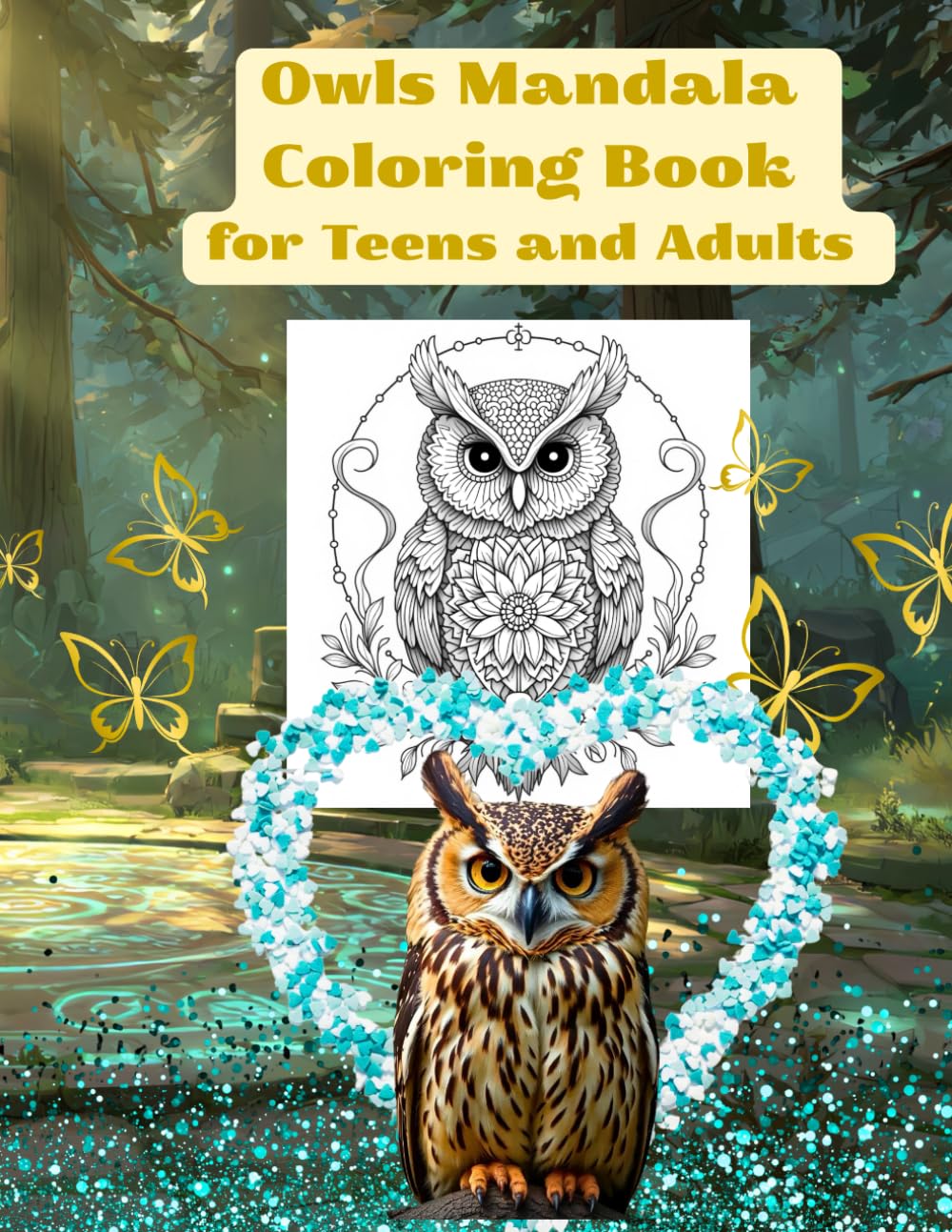 Owls Mandala Coloring Book for Teens and Adults (Animal Mandala Coloring Books)