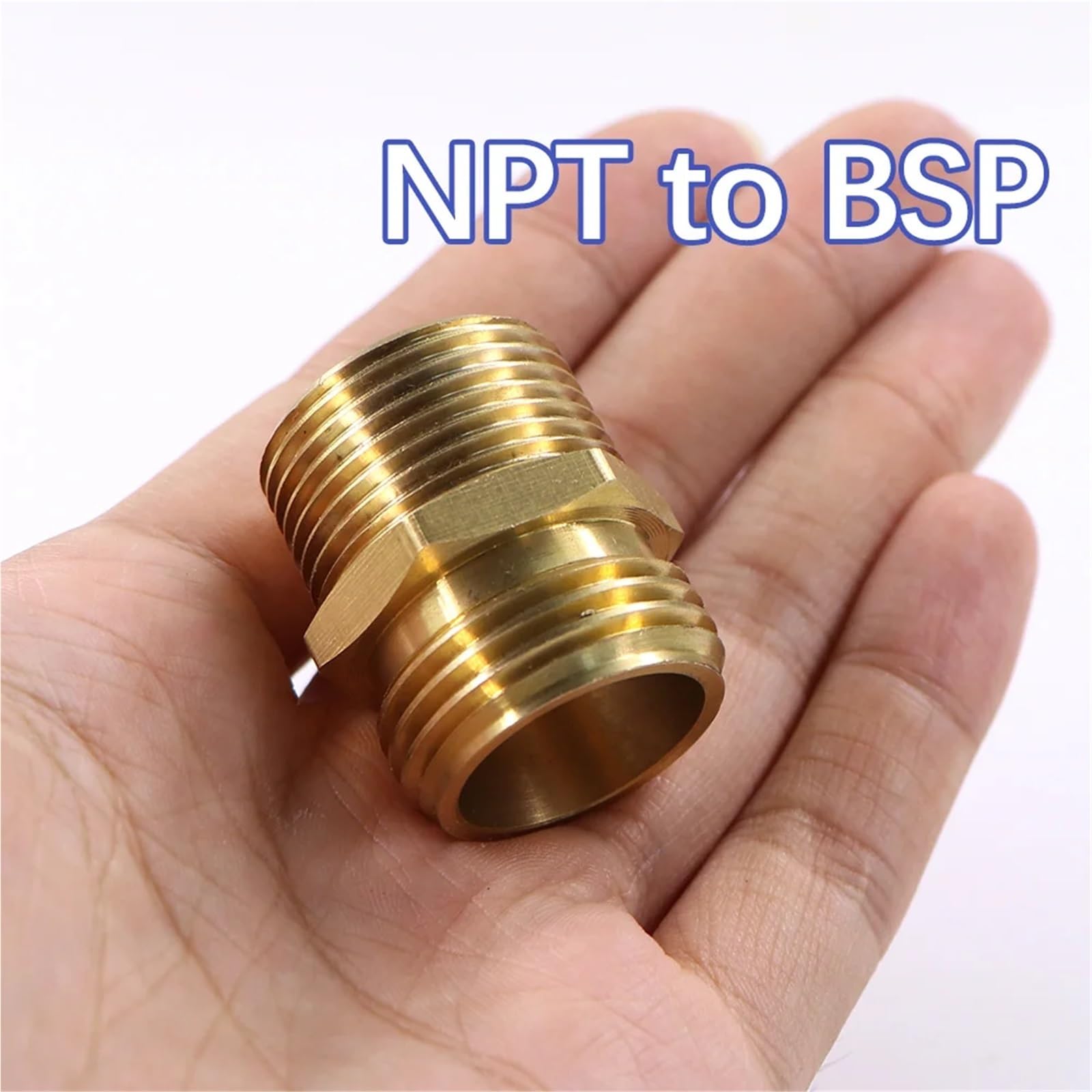 Lot de 2 connecteurs de tuyau d'arrosage NPT en laiton de 1,9 cm vers BSP mâle pour arrosage de jardin