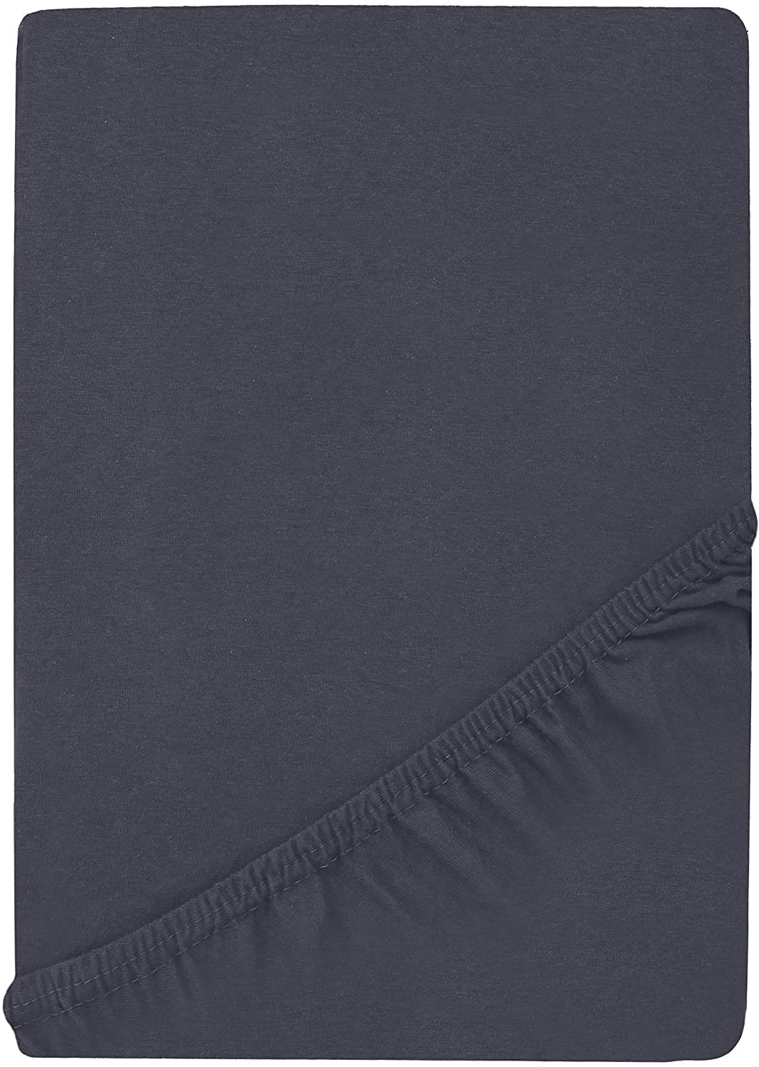 Kris Van Rhein Jersey- Spannbettlakenlaken, Bettlaken mit 2 Rundungen von Castejo für Wohnmobile/Heckbetten/Queensbetten Größe 160x200cm super elastisch(anthrazit)
