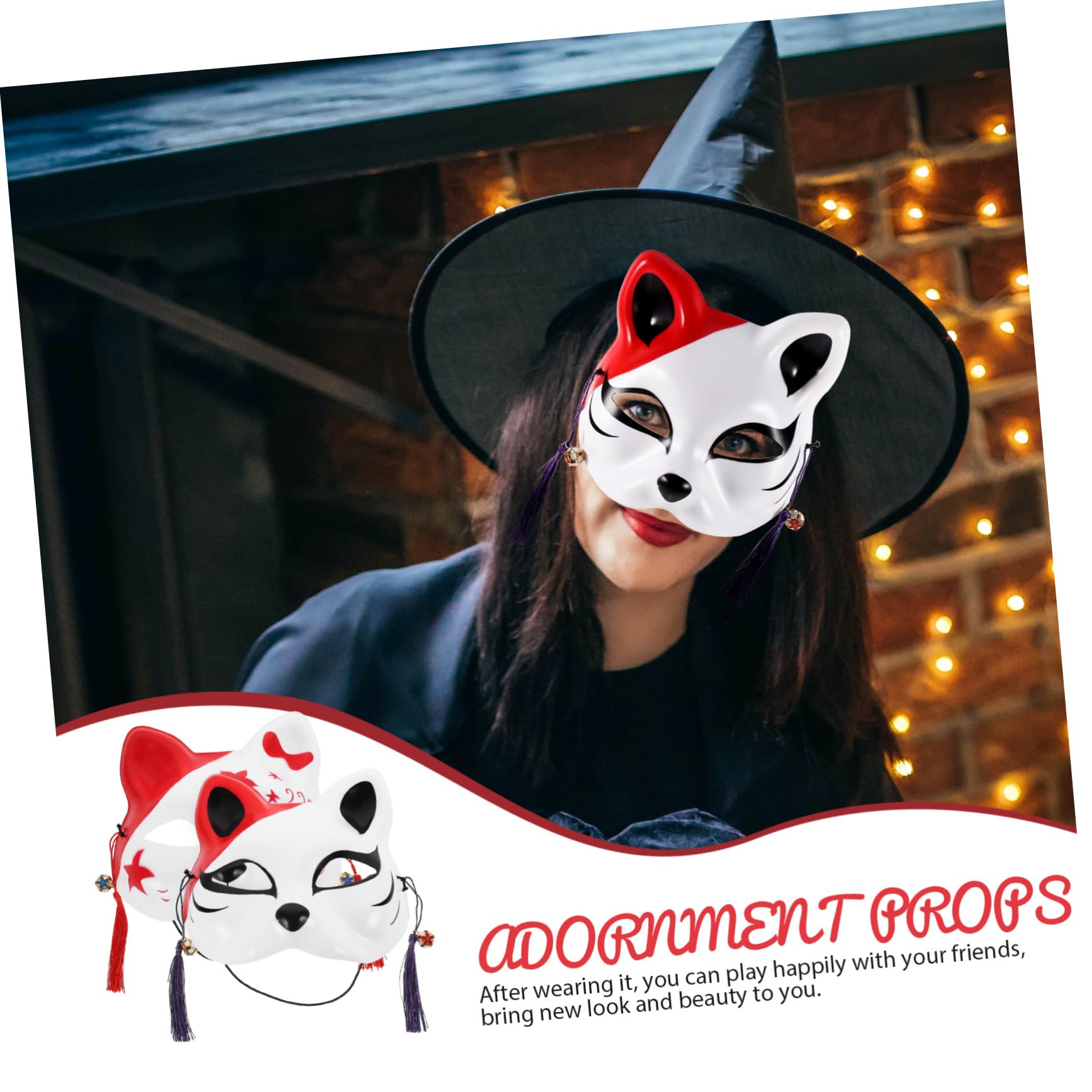 Alasum 8pezzi Maschera Mezza Faccia Da Gatto Per Feste e Cosplay Da Comoda e Decorativa Perfetta Per Eventi e Celebrazioni