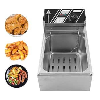 Amazon.co.jp: 6L ステンレス鋼ディープファットフライヤー