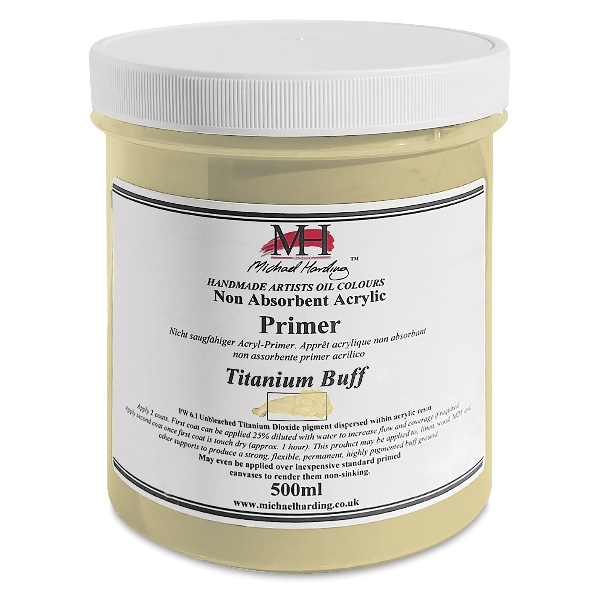 Non-Absorbent Acrylic Primer, Titanium Buff, 500ml, NAAPTB5