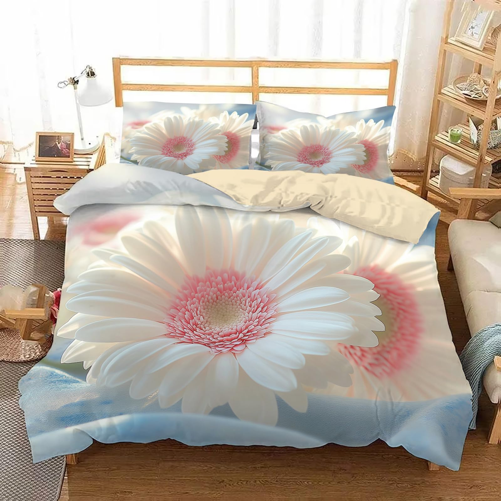 Couette 240X220 fleurie pour sublimer une chambre de fille ou un lit romantique deux personnes