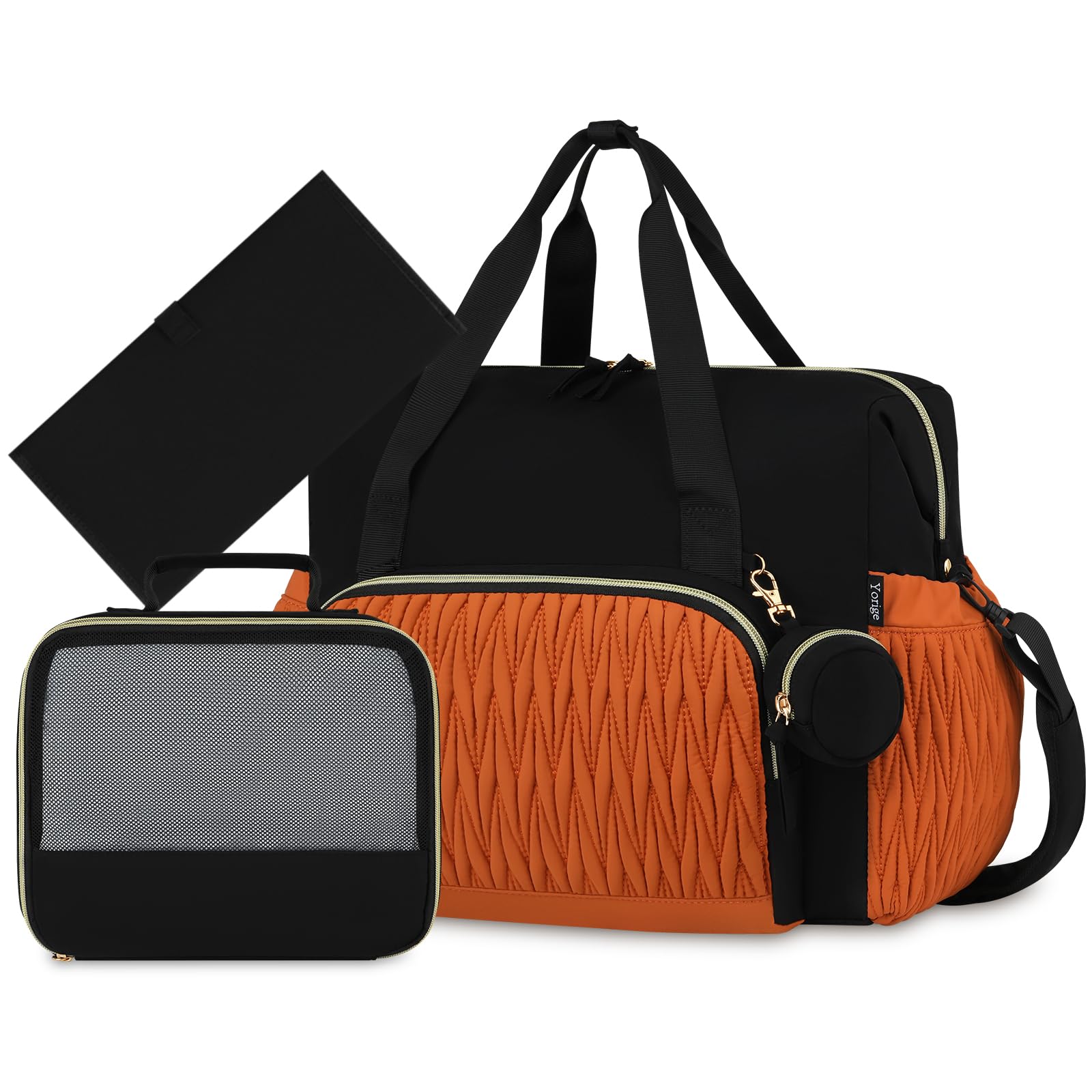 Diaper Tote Bag for Baby 6PCS, Large Mom Hospital Bags with Changing Pad
