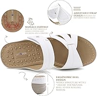 Vista 4 de Ortho + Rest Sandalias ortopédicas cómodas para mujer, sandalias ortopédicas para caminar con soporte de arco