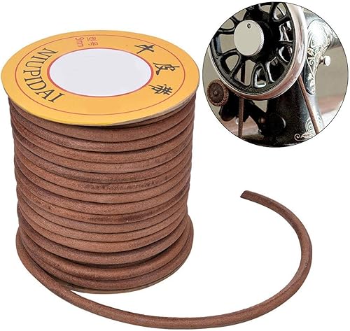 Miniatura 10 de Máquina de coser Cinturón de cuero Máquina de coser Cinturón de cuero de vaca multifunción Cinturón de piel de vaca Treadle Cinturón de máquina de