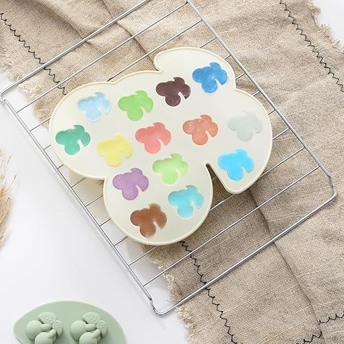 Miniatura 5 de Verdental 2 moldes de silicona antiadherentes para hornear, serie navideña, para dulces, gelatina, gomitas, bandejas de hielo, jabón, decoración de