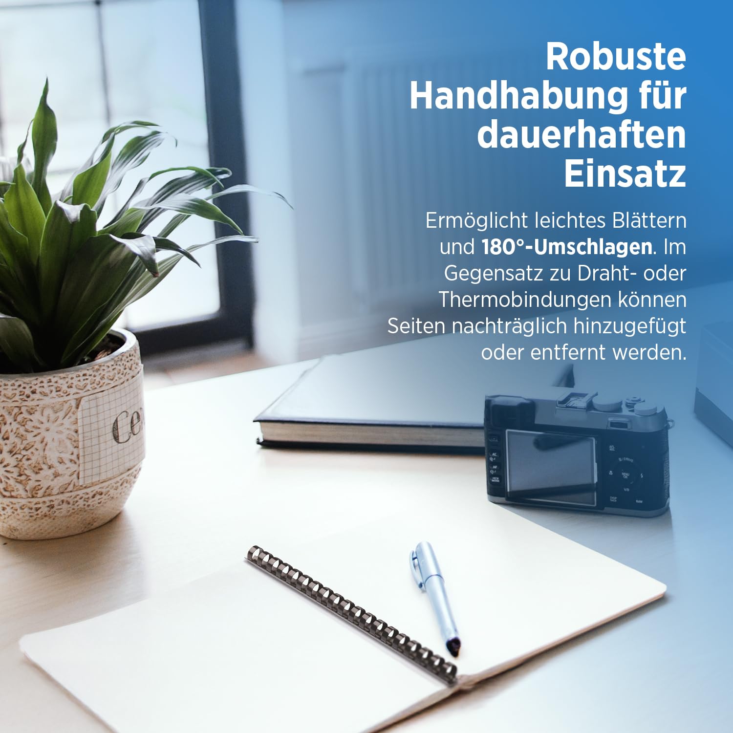 GENIE CB 820 Spiralbindegerät 38cm inkl. 20 Binderücken| Bindegerät Spiralbindung bis 150 Blatt | Bindemaschine mit Stanzfunktion für 8 Blätter | Spiralbinder für Schule, Büro & Zuhause