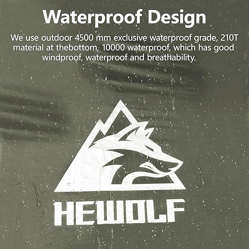 Miniatura 5 de Hewolf Tienda de campaña para 234 personas, tienda de campaña impermeable de 2 puertas con fácil instalación Diseño de cúpula hexagonal de 3