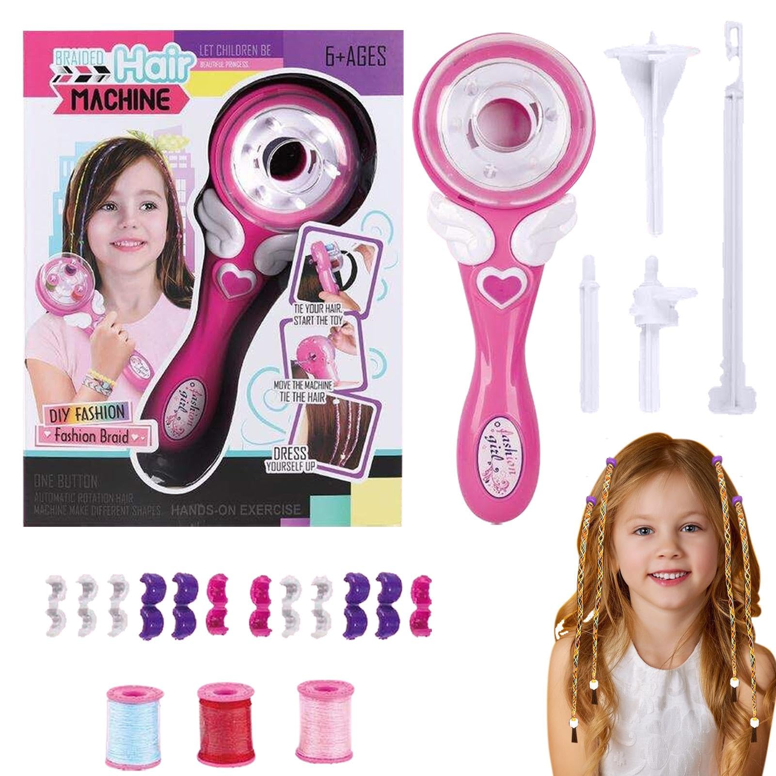 Máquina para trenzar cabello,Máquina para trenzar cabello eléctrica - Kit de herramientas de peinado giratorio | Trenzador de pelo multifuncional fácil del del salón de la moda de la belleza p