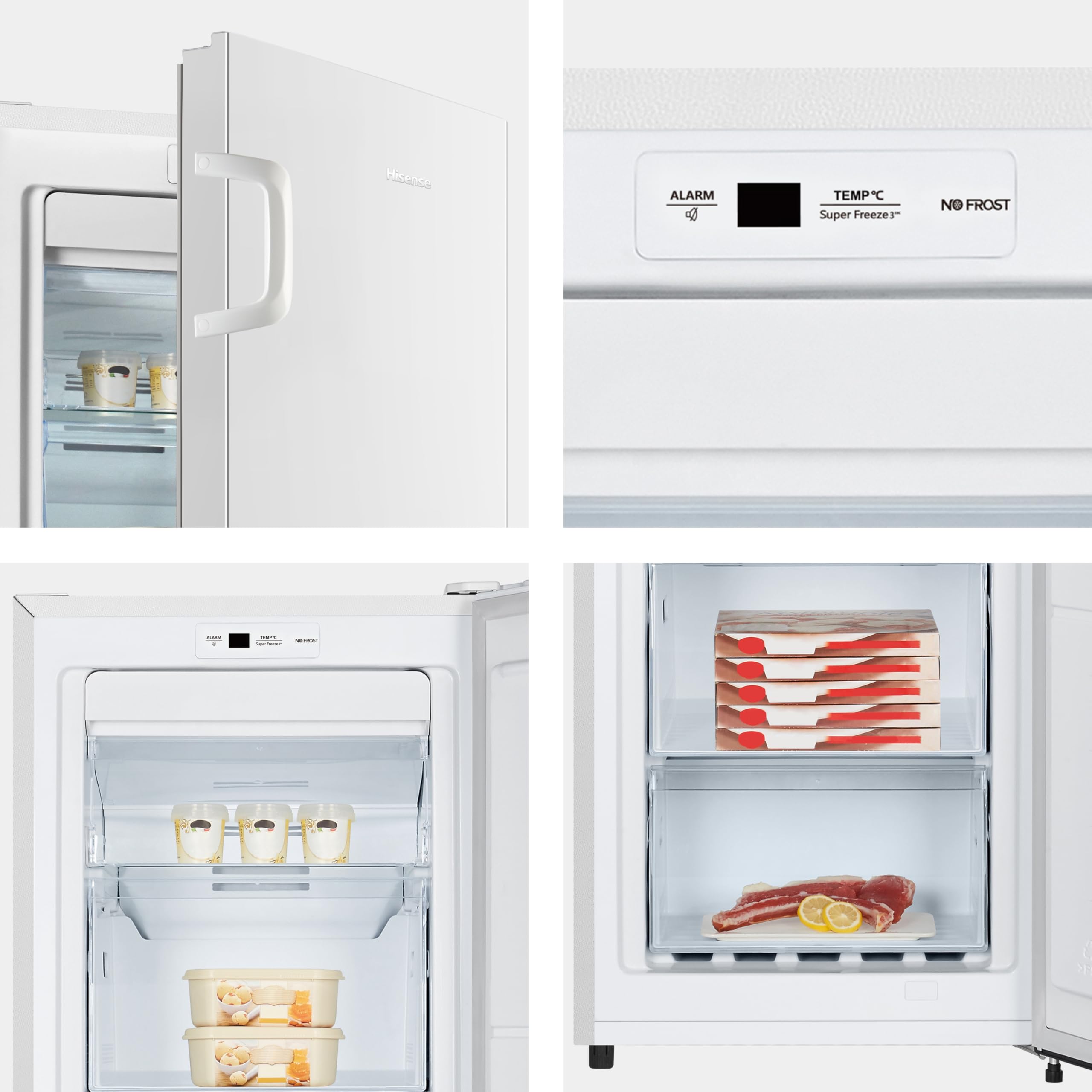 Hisense FV191N4AW2 Gefrierschrank/ TotalNoFrost/ SuperFreeze/ Türalarm/ Multiflow 360°/ BigBox/ 143 147L – Bild 4