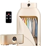 Portable Clothes Dryer for Upto 12 Clothes with Remote Control Compact Form | Compact Dryer for Clothes Apartment, RV, Travel Built-in LED UV, Adjustable 8-Hour Timer with Fast-Drying Stress-Free Setup