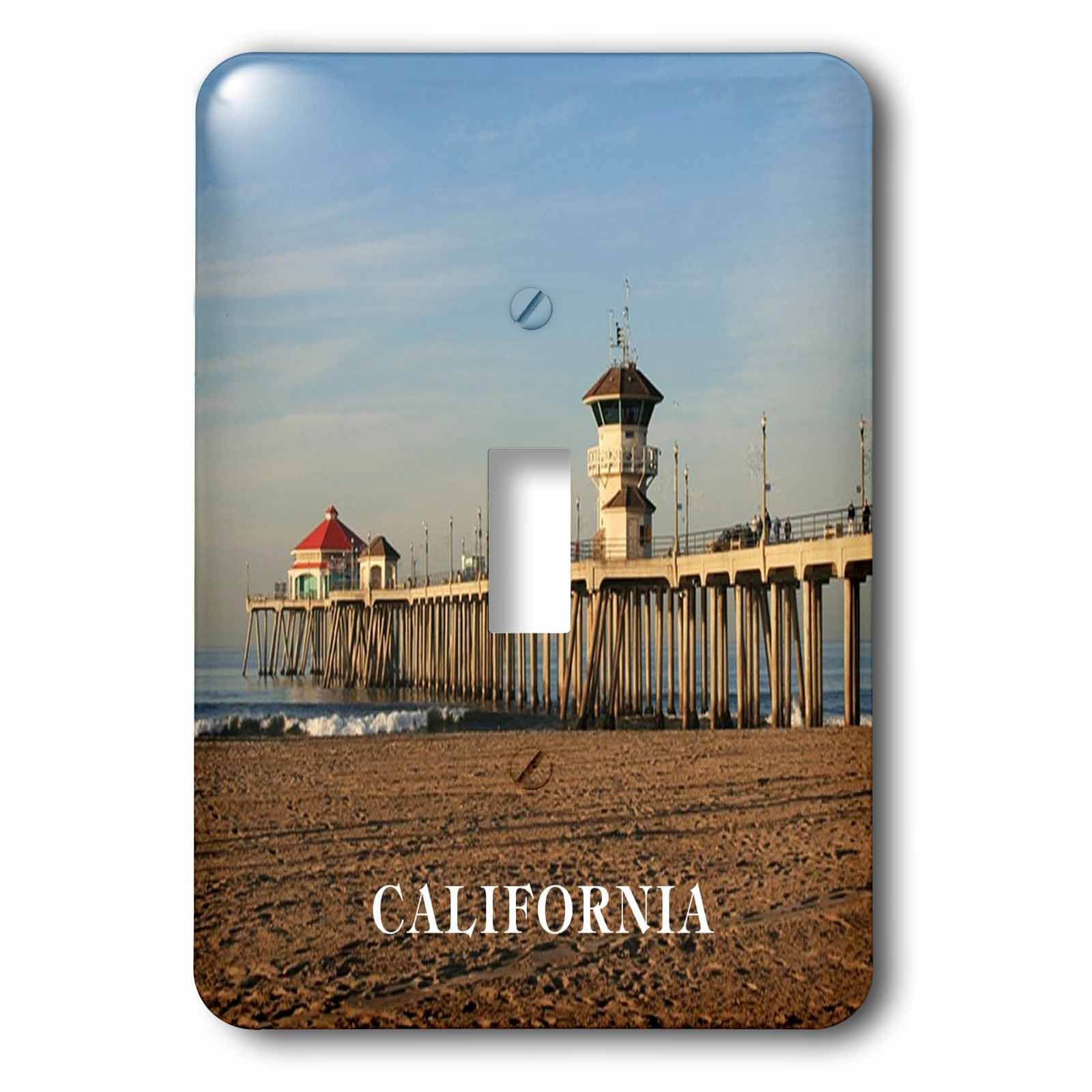 Interrupteur à bascule simple Jetée de Huntington Beach avec impression durable