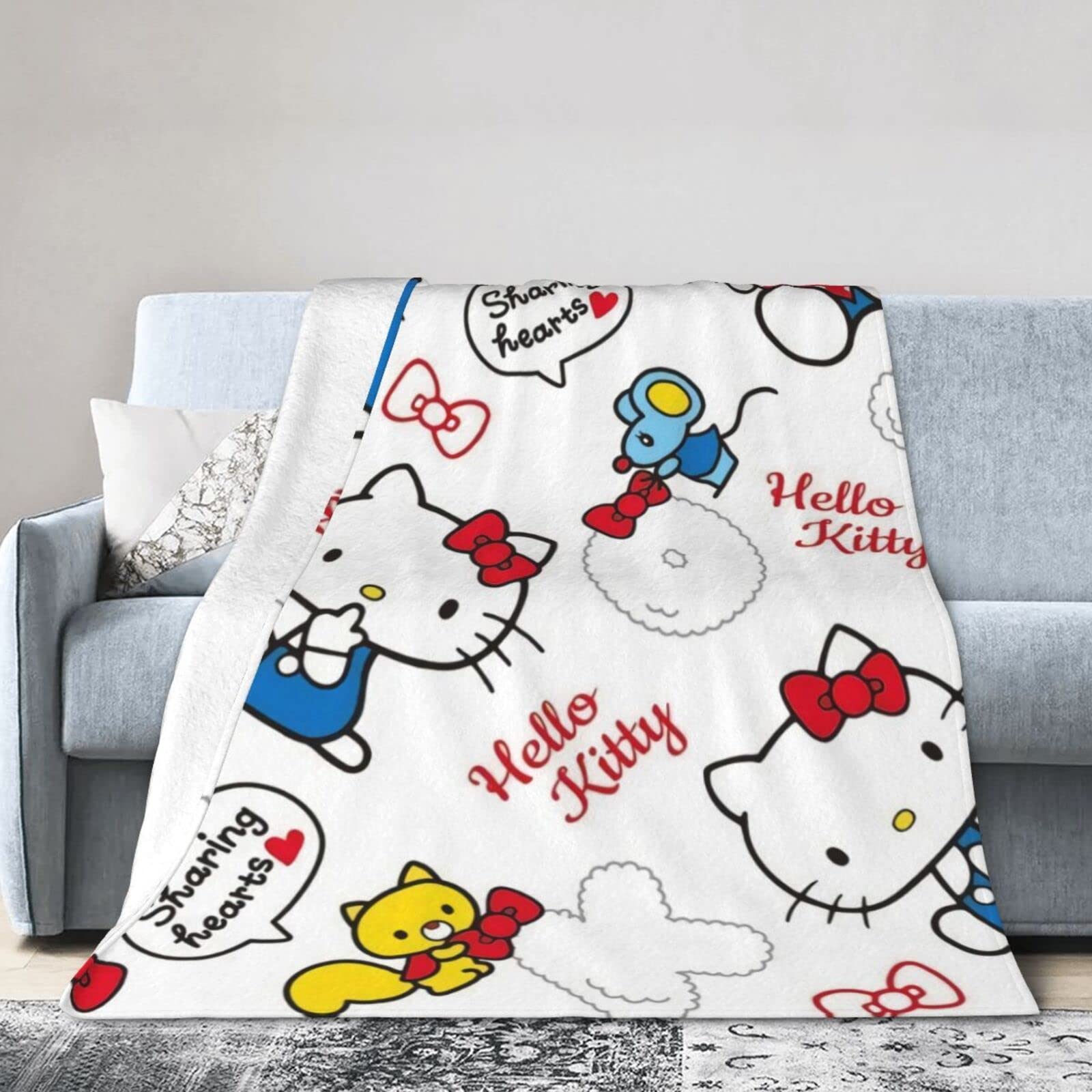 Amazon｜ハローキティ 毛布 かわいい ひざ掛け 夏用 おしゃれ ソファー