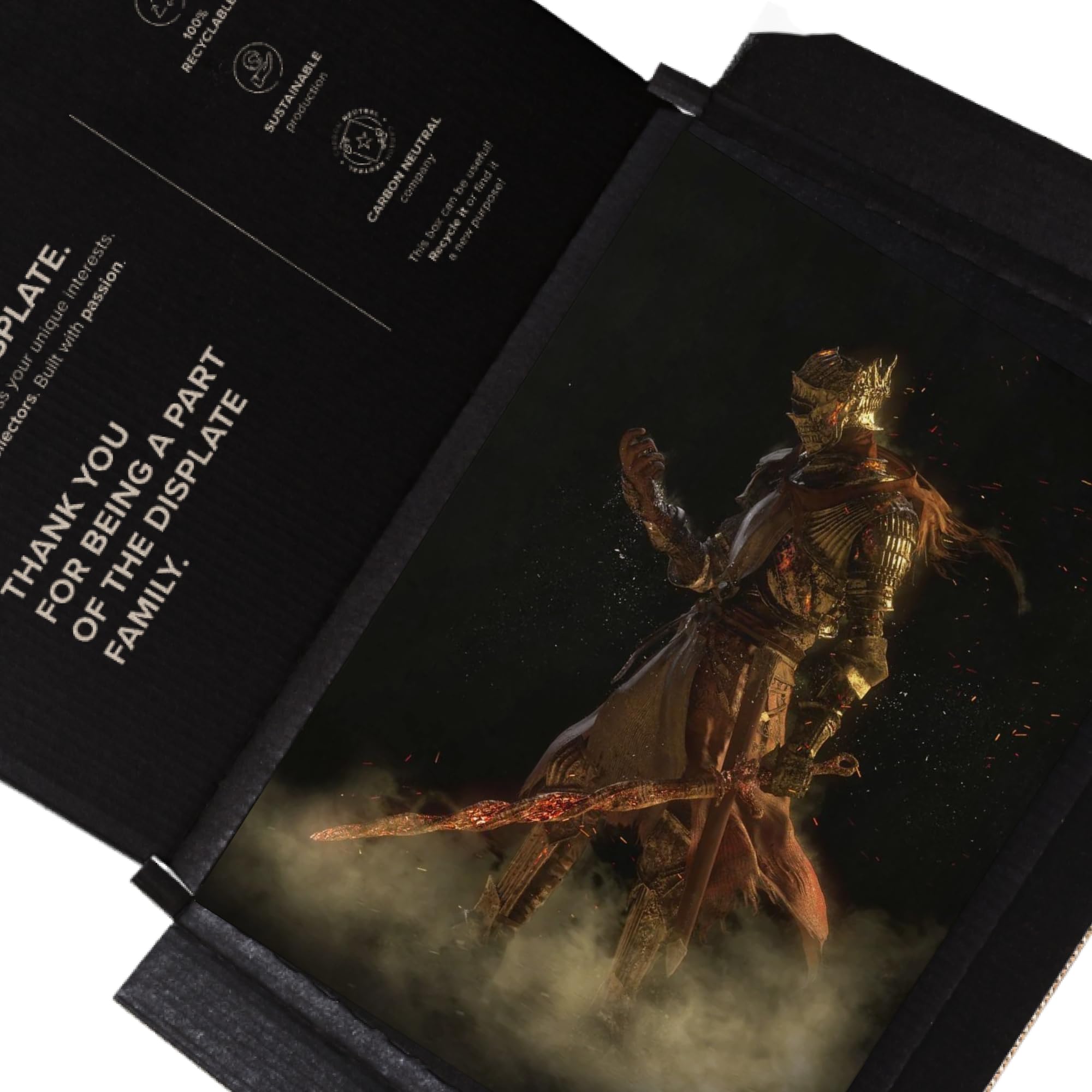 Displate Affiche Métallique Dark Souls - Lordran - The Fire Fades - Déco Maison Chambre - Cadeau - Decoration Murale Salon Metal Poster 32 cm x 45 cm