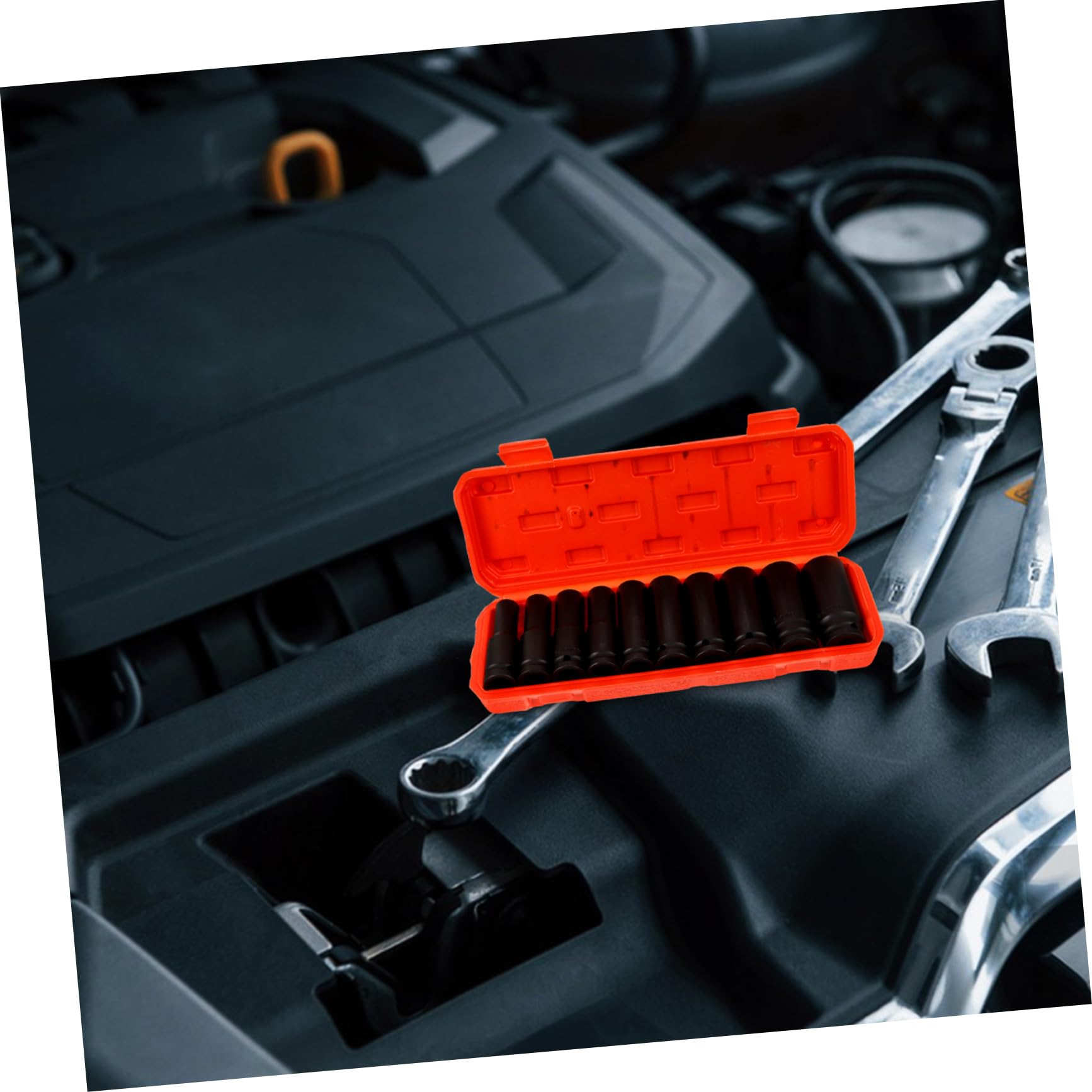 NUOBESTY 10 Pezzi Bussole Profonde per Riparazioni Auto Utensile da Meccanico con Custodia e Design Resistente