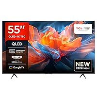 TCL 55T8C TV QLED 4K HDR Ultra HD da 55'', QLED TV con tecnologia Google TV (Dolby Vision e Atmos)
