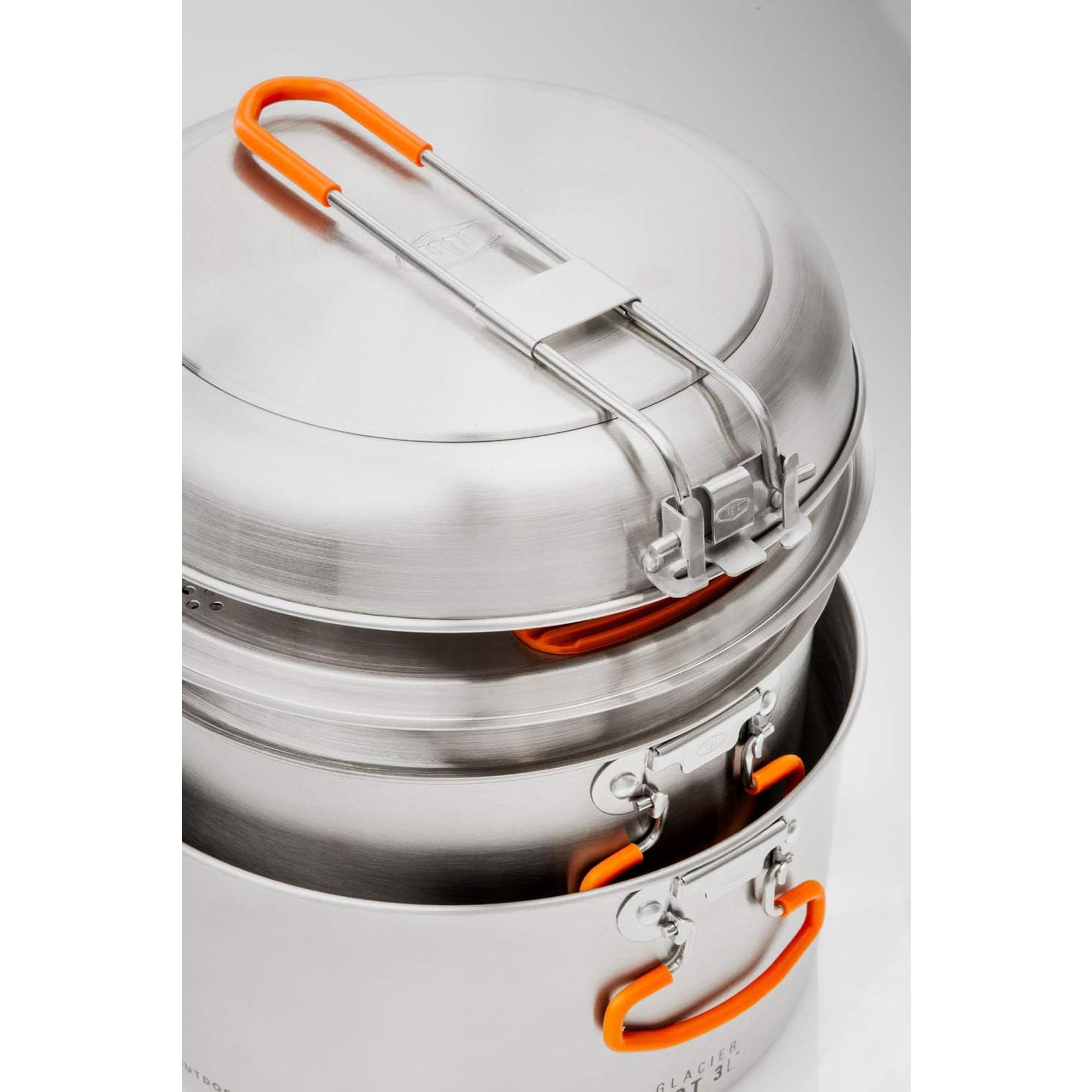 GSI Outdoors Stainless Steel Base Camper - 3 Pieces Cookset