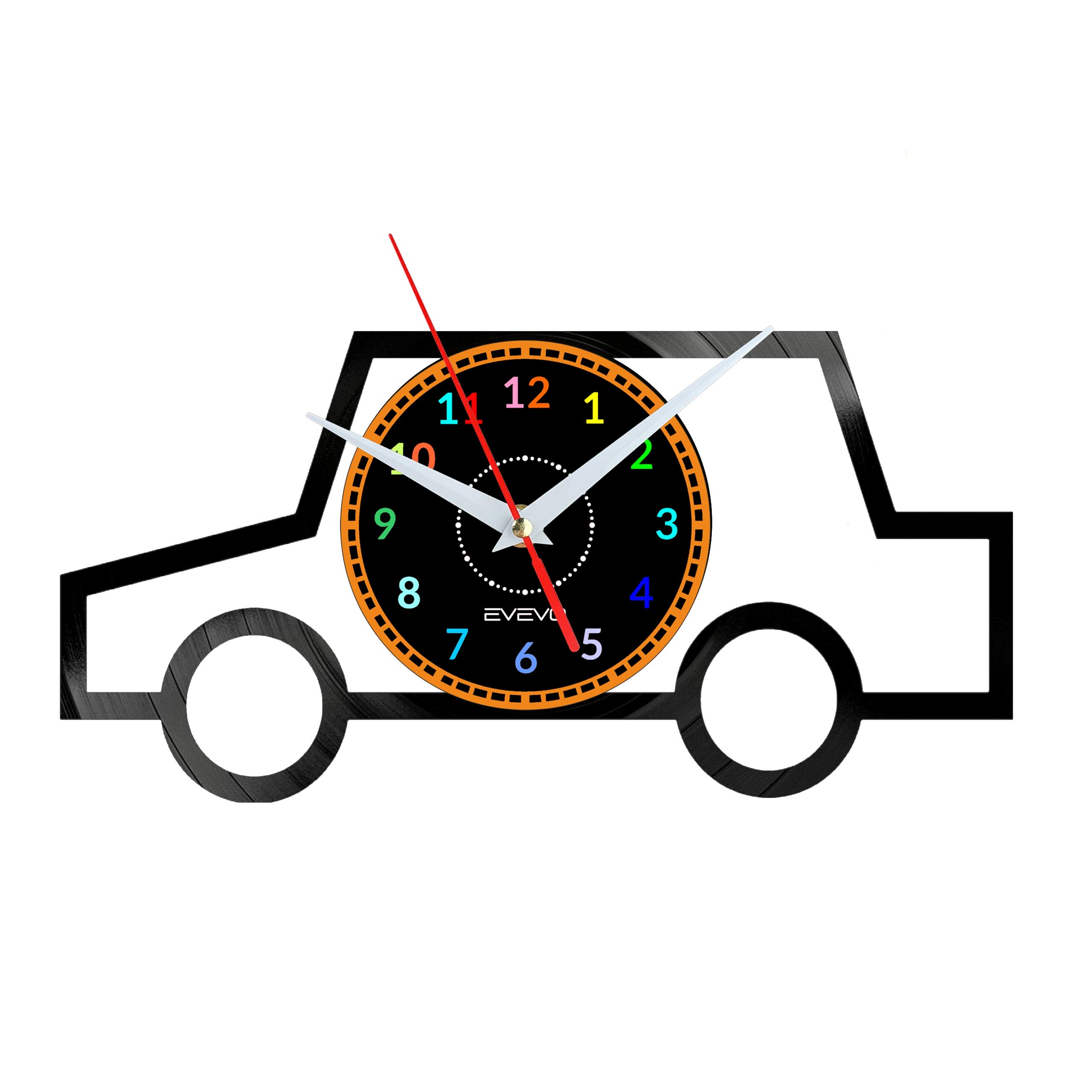 Horloge voiture vinyle W1531 idée cadeau originale passionné auto