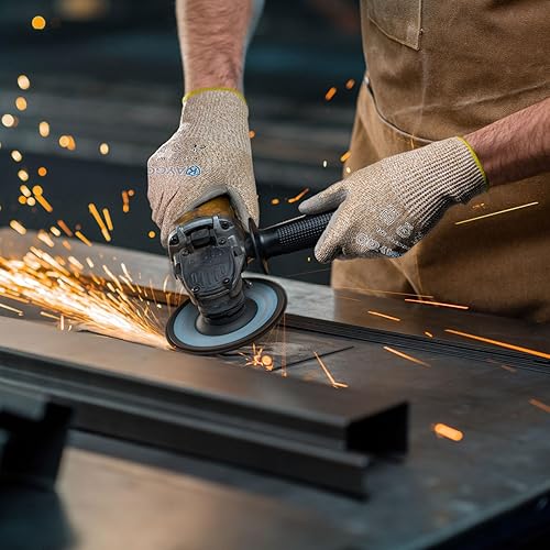 Miniatura 7 de KAYGO Guantes resistentes a cortes con revestimiento de poliuretano, 3 pares, KG20PC, ANSI corte nivel A3