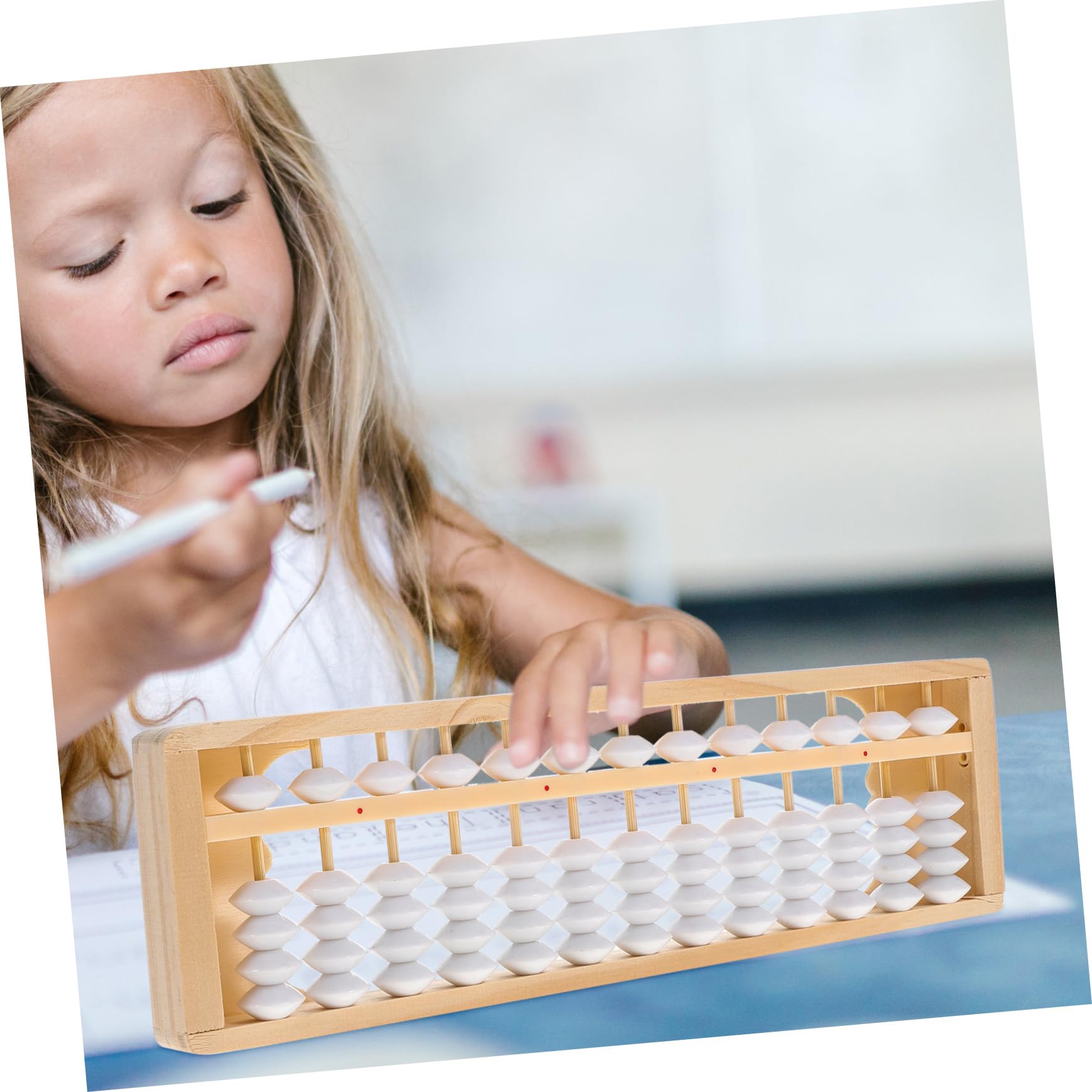 HANABASS Ábaco Aritmético de Madera con 13 Niveles y 5 Cuentas | 1 Pieza, para Estudiantes y Niños, Ligero y Seguro para Uso, Educación Matemática Temprana y Kindergarten Color Aleatorio