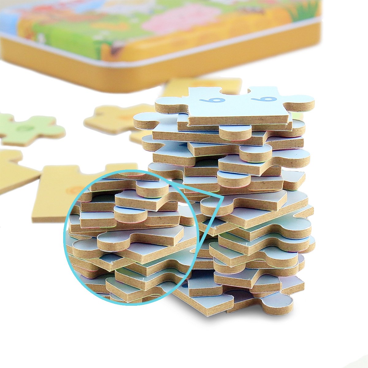 BBLIKE Puzzle, Puzzle per Bambini, 4 Diversi Livelli di Difficoltà, 9 Pezzi, 12 Pezzi, 15 Pezzi, 20 Pezzi, Giocattolo Educativo Perfetto per Ragazzi Ragazze di 2 Anni +