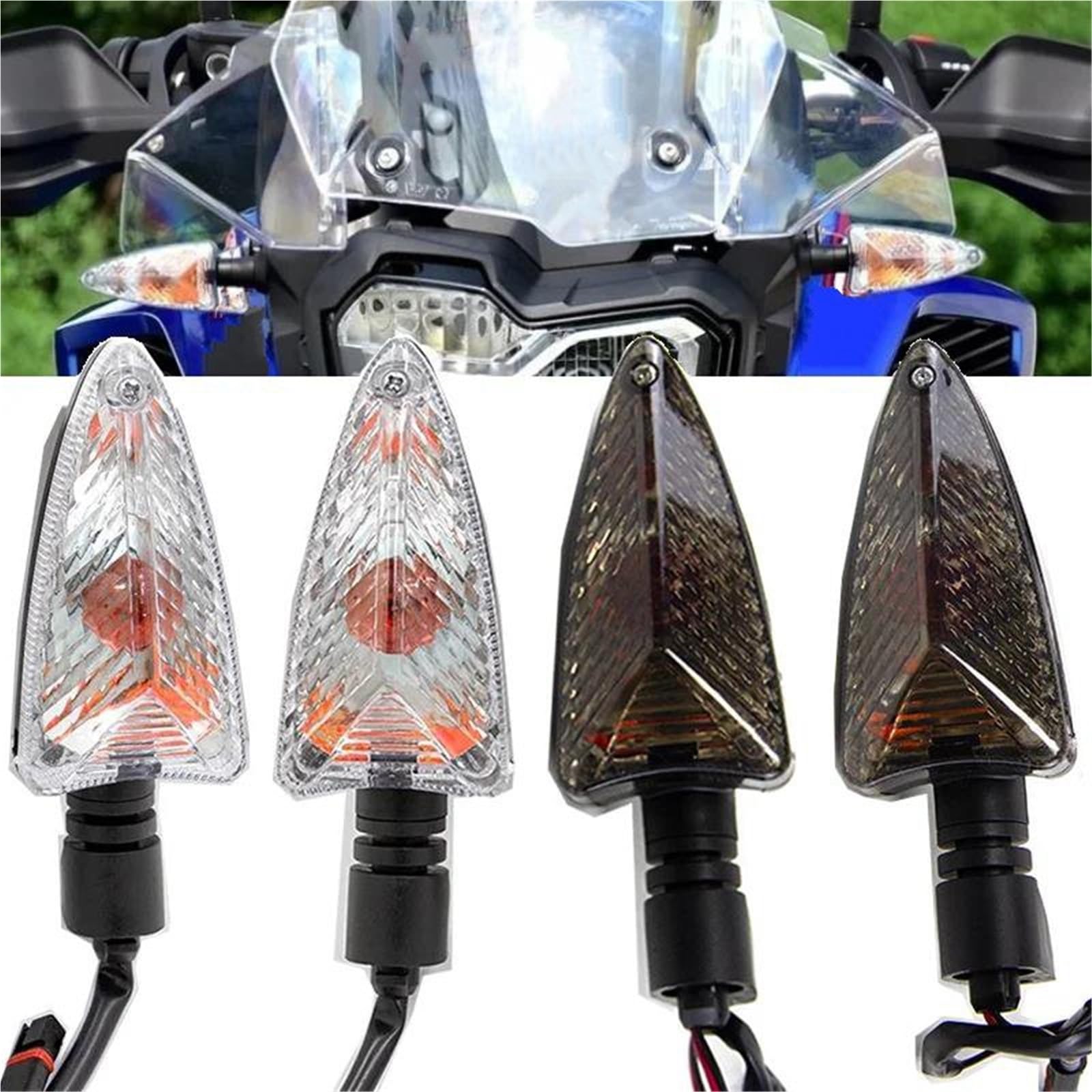 Indicatori di Direzione Indicatori di Direzione Anteriori per Motociclette, Lampada per Aprilia SSXV 550 750 1200 Dorsoduro RS4 125 4R 1000R NA 850GT 850 Mana SL 750 Shiver Frecce Moto(Fumo)