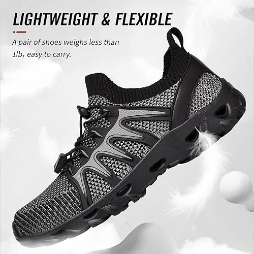 Vista 3 de Alibress - Zapatos de agua para hombres y mujeres, de secado rápido, zapatos acuáticos para senderismo, zapatos de playa para mujeres, zapatos