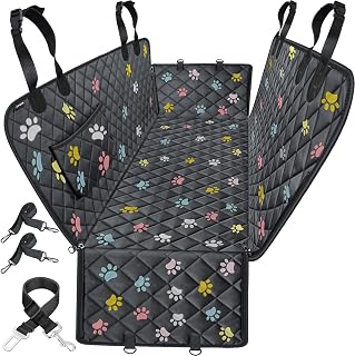 URPOWER Dog Car Seat Cover for Back Seat, Waterproof Dog Hammock for Cars, Trucks and SUVs, 600D Heavy Duty Scratch Proof Nonslip Durable Soft Pet Backseat Protector