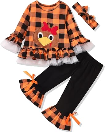 Baby Halloween Clothes, Baby Girl Halloween Outfit for Toddler Infant Tops Pants 2Pcs Set